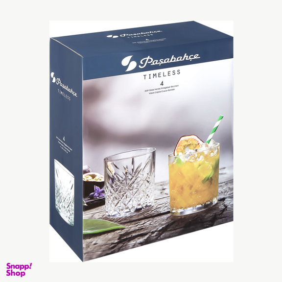 لیوان پاشا باغچه (Pasabahce) مدل تایملس کد 52790 مجموعه 4 عددی