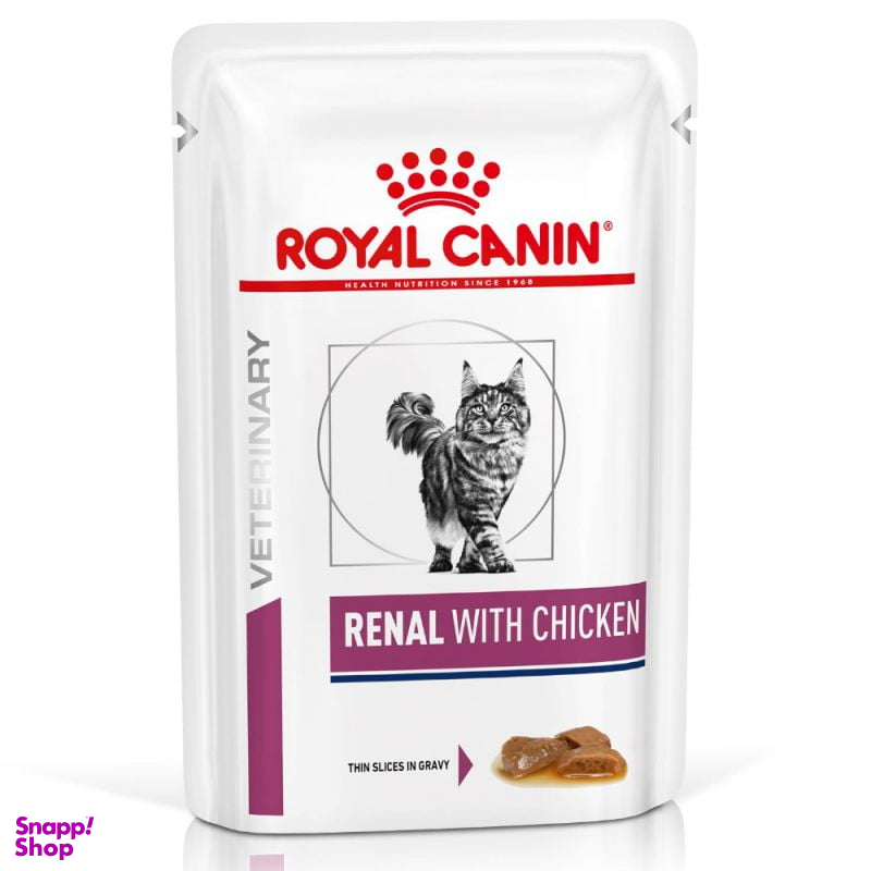 غذا پوچ گربه رویال کنین مدل Renal With Chicken وزن 85 گرم
