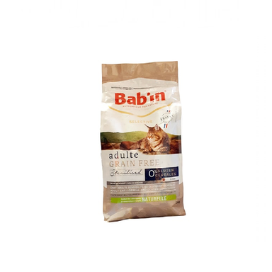 غذای گربه عقیم بابین (Babin) مدل مرغ و بدون غلات حجم 2 کیلوگرم
