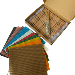 شمع موم ورقه‌ای مدل زنبور عسل مجموعه 11 عددی