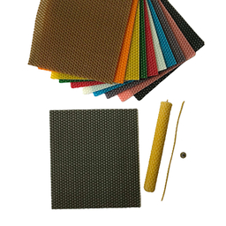 شمع موم ورقه‌ای مدل زنبور عسل مجموعه 11 عددی