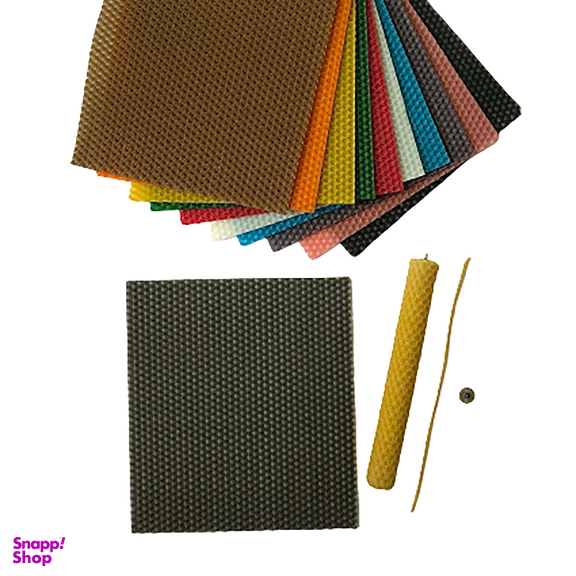 شمع موم ورقه‌ای مدل زنبور عسل مجموعه 11 عددی