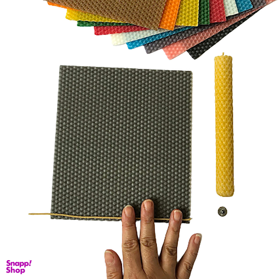 شمع موم ورقه‌ای مدل زنبور عسل مجموعه 11 عددی