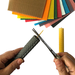 شمع موم ورقه‌ای مدل زنبور عسل مجموعه 11 عددی