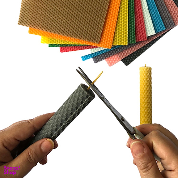 شمع موم ورقه‌ای مدل زنبور عسل مجموعه 11 عددی