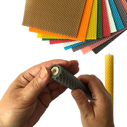 شمع موم ورقه‌ای مدل زنبور عسل مجموعه 11 عددی