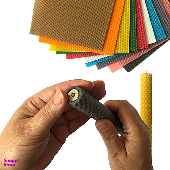 شمع موم ورقه‌ای مدل زنبور عسل مجموعه 11 عددی