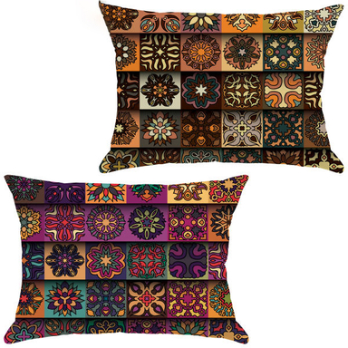 کوسن مدل R21-10527-528 مجموعه 2 عددی چند رنگ