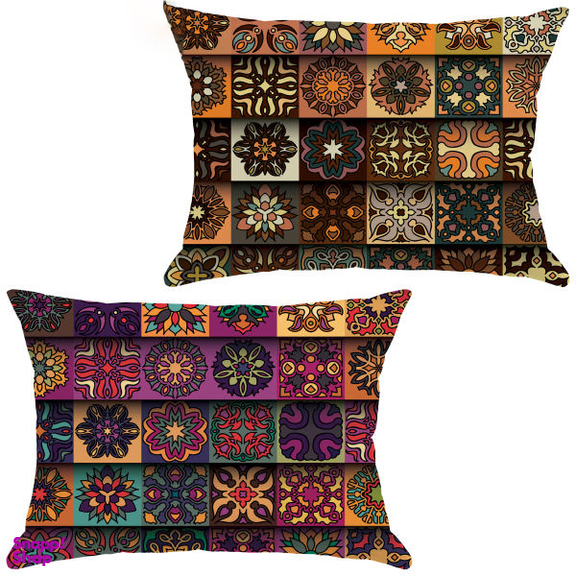 کوسن مدل R21-10527-528 مجموعه 2 عددی چند رنگ
