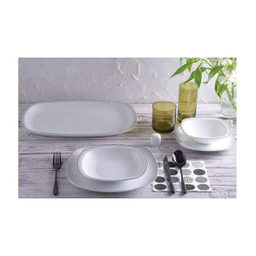 سرویس غذا خوری 98 پارچه چینی زرین ایران سری کواترو مدل مون بلان درجه یک