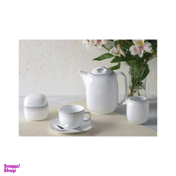 سرویس غذا خوری 98 پارچه چینی زرین ایران سری کواترو مدل مون بلان درجه یک