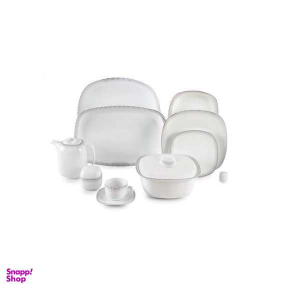 سرویس غذا خوری 98 پارچه چینی زرین ایران سری کواترو مدل مون بلان درجه یک