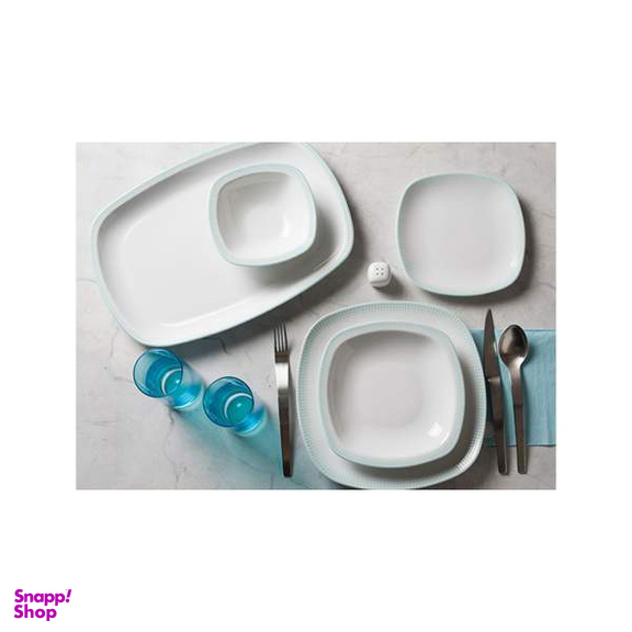 سرویس غذا خوری 98 پارچه چینی زرین ایران سری کواترو مدل مون بلان درجه یک
