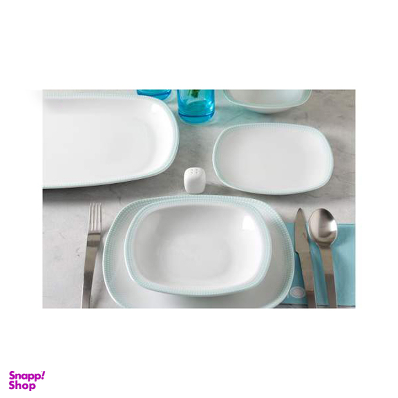 سرویس غذا خوری 98 پارچه چینی زرین ایران سری کواترو مدل مون بلان درجه یک