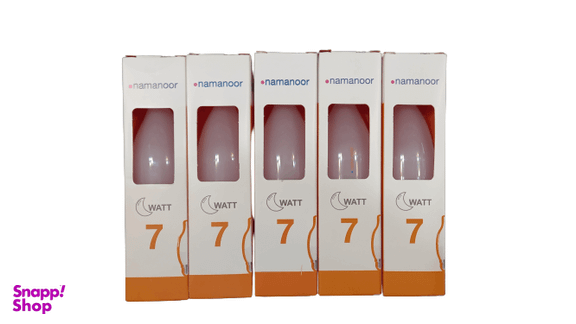 لامپ ال ای دی 7 وات نمانور کد 001 پایه E14 بسته 5 عددی