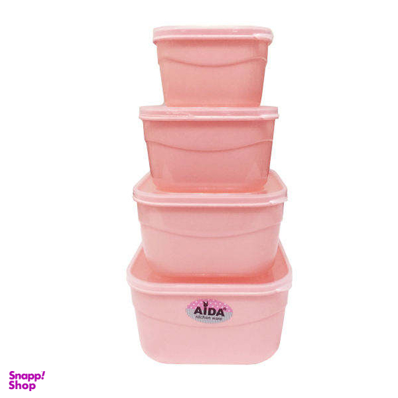 ظرف نگهدارنده آیدا (Aida) کد 001 مجموعه 4 عددی