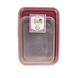 ظرف نگهدارنده فرش کیپس (Fresh Keeps) مدل خالدار مجموعه 4 عددی
