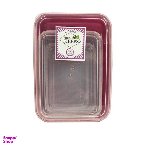 ظرف نگهدارنده فرش کیپس (Fresh Keeps) مدل خالدار مجموعه 4 عددی