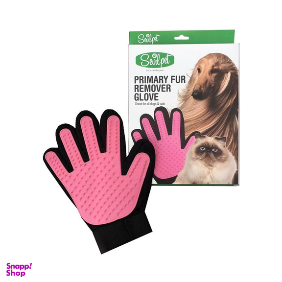 دستکش ماساژ و مو جمع کن سگ و گربه سویل پت (Sevil Pet) مدل P