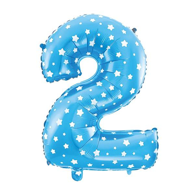 بادکنک فویلی هپی بری عدد 2 سایز 32 اینچ طرح ستاره ای