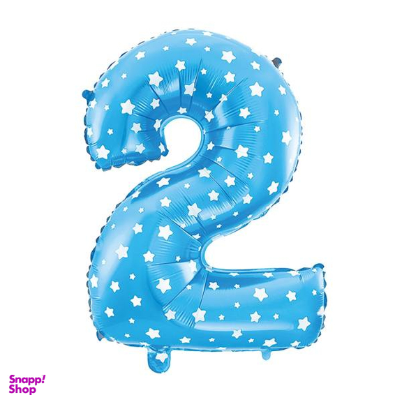 بادکنک فویلی هپی بری عدد 2 سایز 32 اینچ طرح ستاره ای