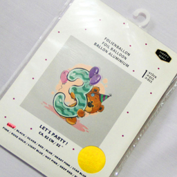 بادکنک فویلی عدد 3 هپی بری طلایی 32 اینچ سایز 120