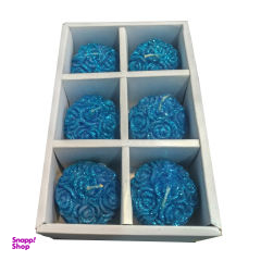 شمع طرح گل رز کد T2 بسته 6 عددی
