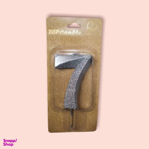 شمع تولد تاپ کندل (Top Candle) مدل اکلیلی طرح عدد 7