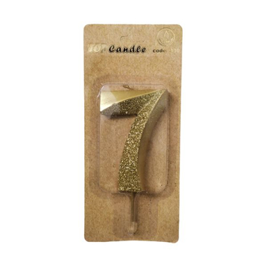 شمع تولد تاپ کندل (Top Candle) مدل اکلیلی طرح عدد 7