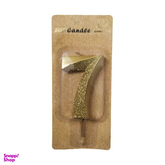 شمع تولد تاپ کندل (Top Candle) مدل اکلیلی طرح عدد 7