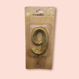 شمع تولد تاپ کندل (Top Candle) مدل اکلیلی طرح عدد 9