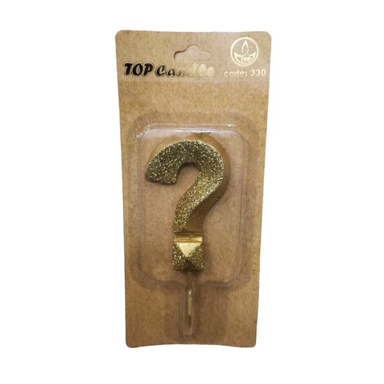 شمع تولد تاپ کندل (Top Candle) مدل اکلیلی طرح علامت سوال