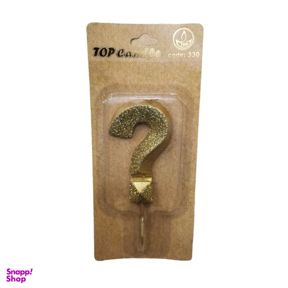 شمع تولد تاپ کندل (Top Candle) مدل اکلیلی طرح علامت سوال