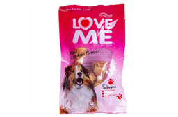 تشویقی سگ لاو می‌ (LOVE ME) مدل white rawhide knotted bone وزن 60 گرم