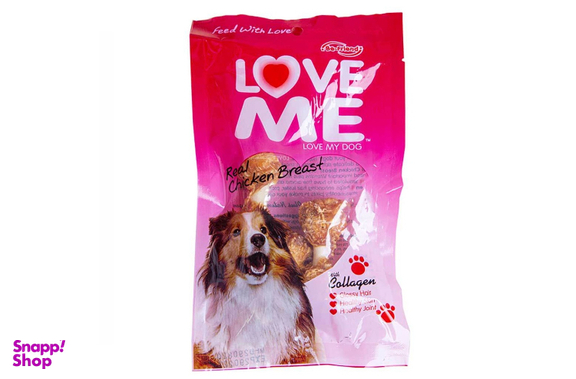 تشویقی سگ لاو می‌ (LOVE ME) مدل white rawhide knotted bone وزن 60 گرم