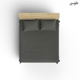 سرویس ملحفه کوکو جم مدل تترون ساده دو نفره 3 تکه