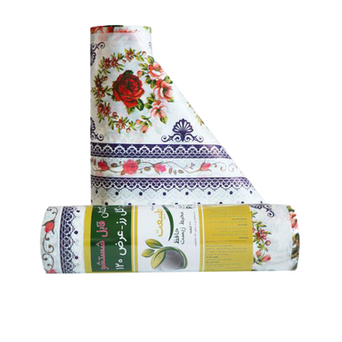 سفره یکبار مصرف کاغذی طبیعت (Tabiat) مدل گل رز رول 10 متری