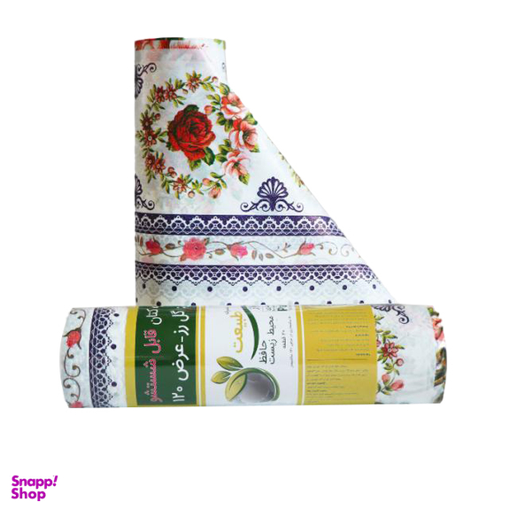 سفره یکبار مصرف کاغذی طبیعت (Tabiat) مدل گل رز رول 10 متری