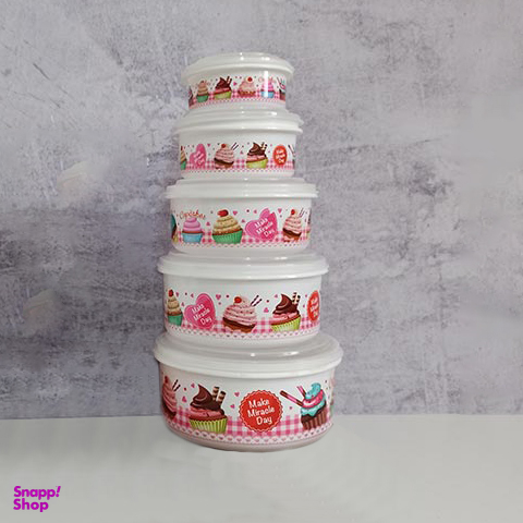 ظرف نگهدارنده فرش کیپس (Fresh Keeps) مدل N04 مجموعه 5 عددی