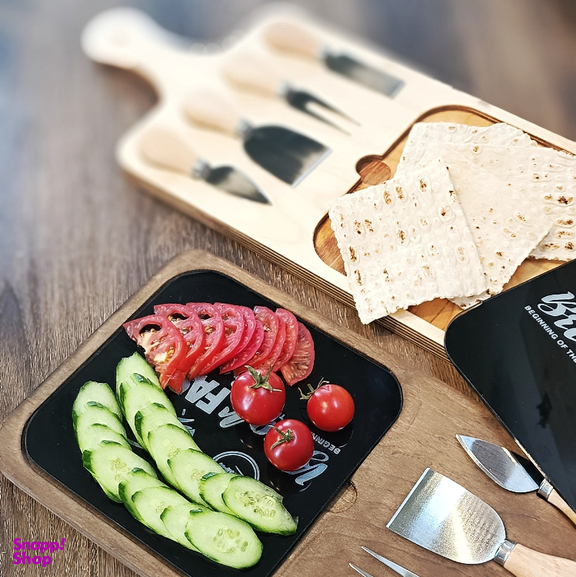 تخته سرو صبحانه رایکا کد dst001 به همراه کارد صبحانه خوری