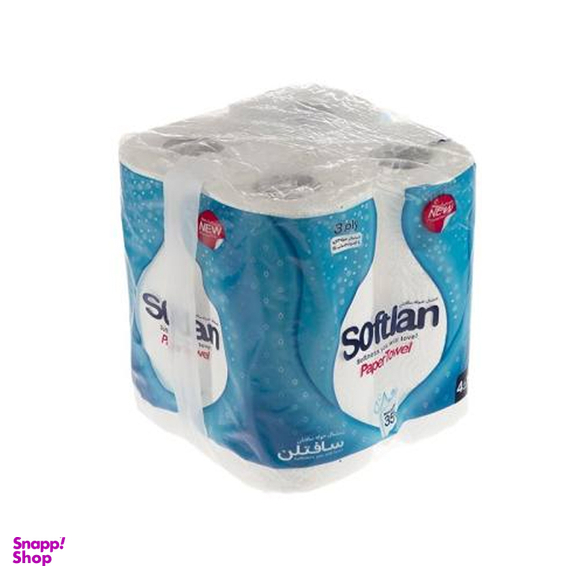 دستمال حوله ای کاغذی سافتلن (Softlan) مدل Blue بسته 4 عددی