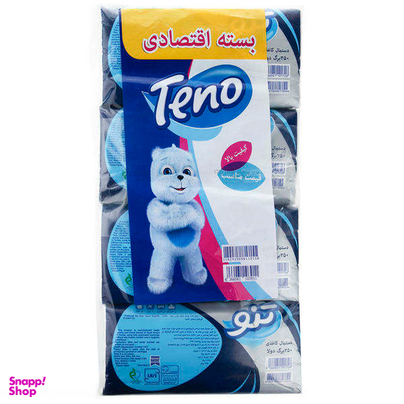 دستمال کاغذی 250 برگ تنو مدل 009 بسته 8 عددی