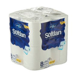 دستمال توالت سافتلن (Softlan) بسته 8 عددی