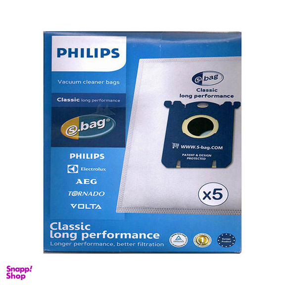 پاکت جاروبرقی فیلیپس (Philips) مناسب برای جارو برقی الکترولوکس و آاگ و فیلیبس بسته 5 عددی