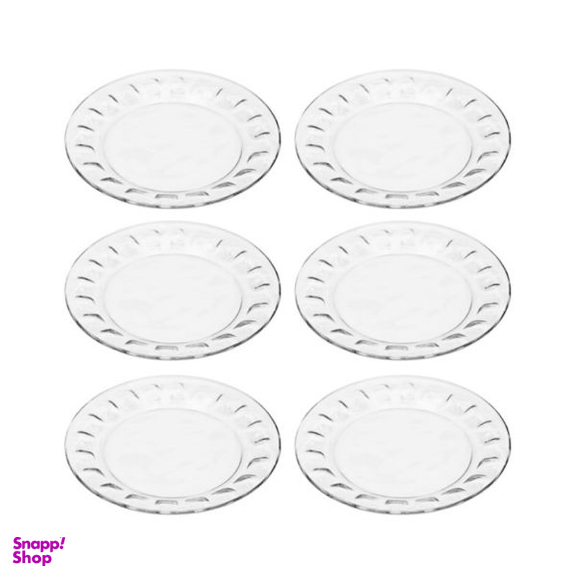 پیش دستی شیشه و بلور اصفهان (Esfahan Glass) مدل گلایل کد 524 بسته 6 عددی