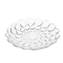 بشقاب خورش خوری شیشه و بلور اصفهان (Esfahan Glass) مدل گلایل بسته 6 عددی
