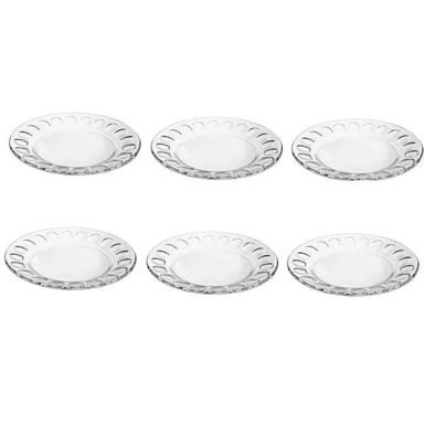 بشقاب غذاخوری بلور کاوه (Kaveh) مدل مروارید بسته 6 عددی