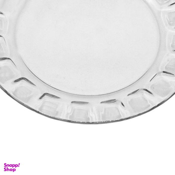 بشقاب غذاخوری شیشه و بلور اصفهان (Esfahan Glass) مدل گلایل کد 521 بسته 6 عددی