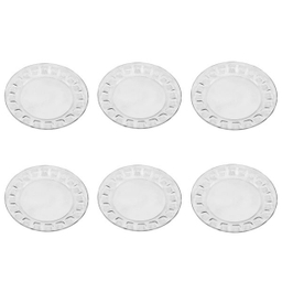 بشقاب غذاخوری شیشه و بلور اصفهان (Esfahan Glass) مدل گلایل کد 521 بسته 6 عددی