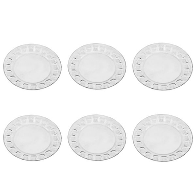 بشقاب غذاخوری شیشه و بلور اصفهان (Esfahan Glass) مدل گلایل کد 521 بسته 6 عددی